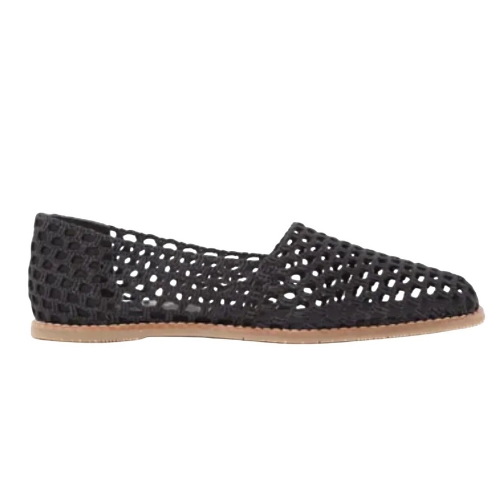 Palomitas Paloma Barceló Woven Mesh Ballet Flats Black Fisherman EU 38 US 7.5